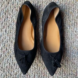 Black Jcrew Flats, Barely worn!